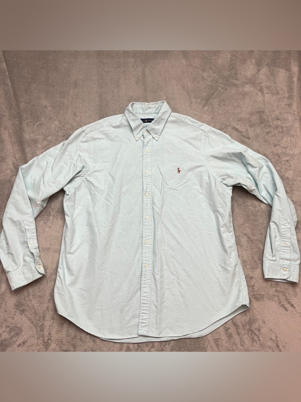 Polo Ralph Lauren Yarmouth 100% Cotton Oxford Shirt Light Blue Mens XXL